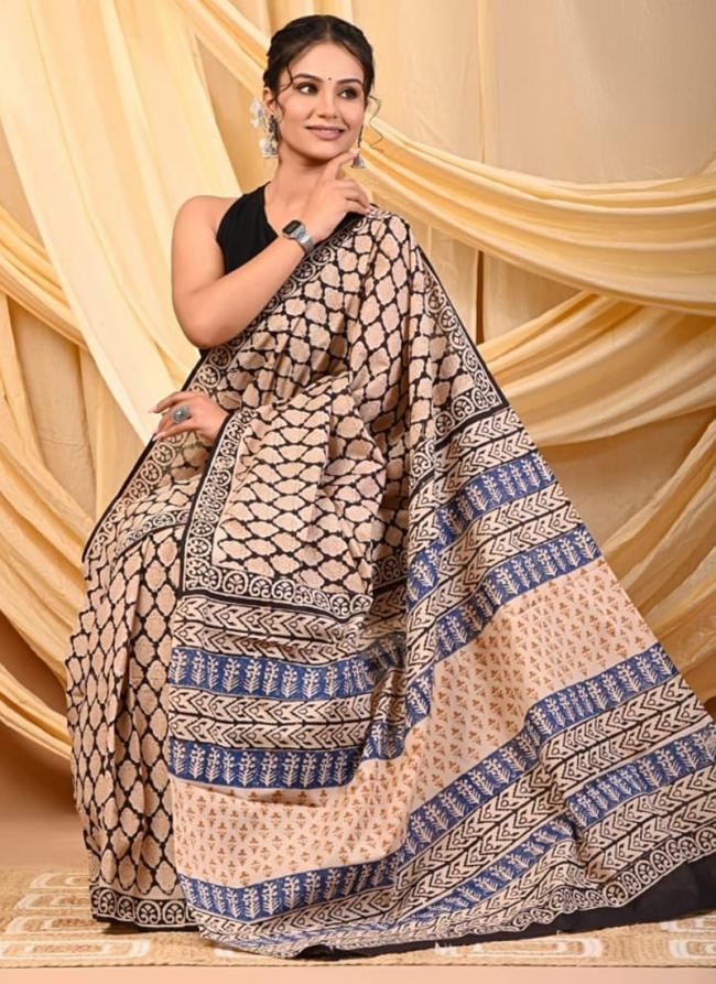 Cotton Multi Color Daily Wear Printed Saree